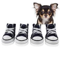 abcGoodefg Pet Dog Puppy Canvas Sport Shoes Sneaker Boots, Outdoor Nonslip Causal Shoes, Rubber Sole+Soft Cotton Inner Fabric (#5(1.892.36), Blue)
