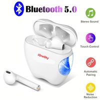 Bluetooth Wireless Earbuds,Bluetooth 5.0 True Wireless Earphones with Charging Case Auto-Pairing HiFi Stereo Driving Headphones with Microphone Sports Earphones for Running