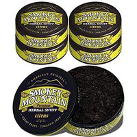 Smokey Mountain Herbal Snuff - Citrus - 5 Cans - Nicotine-Free and Tobacco-Free