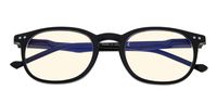 Computer Reading Glasses UV420 Transparent Blue Light Filter(Black) +0.75
