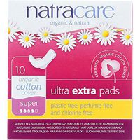 Natracare Ultra Extra Pads w/Wings - Super - Organic and Natural - Chlorine Free - 10 Count (Pack of 2)