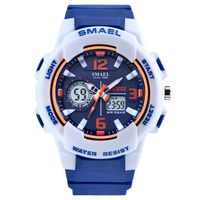 SMAEL Women's Sport Wrist Watch Quartz Dual Movement with Analog-Digital Display Watches for Women (Blue)