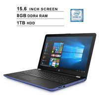 HP Newest Pavilion 15.6-Inch Premium Laptop, Intel Quad Core i5-8250U up to 3.4 GHz,Intel UHD 620, 8GB DDR4 RAM, 1TB HDD, HDMI, WiFi, Bluetooth, HD Webcam, DVD, Windows 10, Blue