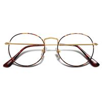 SOJOS Anti Blue Light Glasses Round Eyewear Frames Blue Light Blocking Lens SJ5024 with Demi Frame/Anti-blue Light Lens