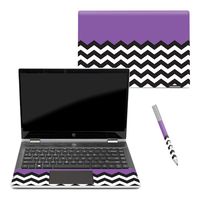 MightySkins Skin Compatible with HP Pavilion x360 14" (2018) - Purple Chevron | Protective, Durable, and Unique Vinyl Decal wrap Cover | Easy to Apply, Remove, and Change Styles | Made in The USA