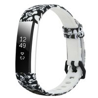 honecumi Replacement Floral Wrist Strap Compatible with Fitbit Alta/Alta HR Pattern Watch Bands for Men Women Adjustable Fitbit Alta HR Band with Metal Clasp