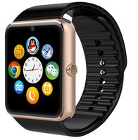 Bluetooth Smartwatch + Unlocked Watch Cell Phone for Android/iPhone Smart Phones (golden&black)