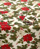 Bardwil Poinsettia Pine Napkins, Set Of 4, Ivory