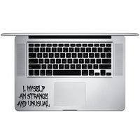 I Myself Am Strange and Unusual Halloween Beetle Juice Inspired Vinyl Sticker Laptop Keyboard Inside Corner iPhone Cell Decal (3.5" Wide)
