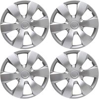 16 inch Hubcaps Best for 2007-2011 Toyota Camry - (Set of 4) Wheel Covers 16in Hub Caps Silver Rim Cover - Car Accessories for 16 inch Wheels - Snap On Hubcap, Auto Tire Replacement Exterior Cap