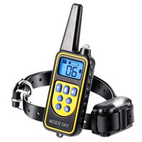 Moer Sky Dog Training Collar, 100% IPX7 Waterproof Rechargeable 875 Yards Remote Dog Shock Collar with LED Light/Beep/Vibration/Shock Modes, Dog Bark Collar for Small Medium Large Dogs