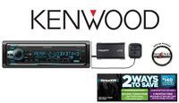 Kenwood KDC-X701 CD Receiver with Built in Bluetooth, HD Radio and SiriusXM Satellite Radio Tuner and Antenna SXV300v1 and a FREE SOTS Air Freshener (Renewed)
