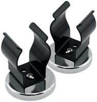 Master Magnetics RB50BNCCX2 Magnetic Hook, Round Base Magnet Fastener with Steel Clip Chrome Plate, 2.04" Diameter, 2.285" Total Height, 35 Pounds, Silver (Pack of 2)