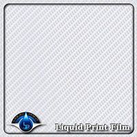 Hydrographics Film - Water Transfer Printing Film - Hydro Dipping - Film measurement is: 20" X 10' feet roll CF-181 - Diagonal Silver & Clear Carbon Fiber