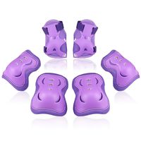 BOSONER Kids/Youth Knee Pad Elbow Pads Guards Protective Gear Set for Rollerblade Roller Skates Cycling BMX Bike Skateboard Inline Skatings Scooter Riding Sports (Purple, Small (3-8 Years))