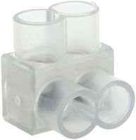 Burndy BIT350 Unitap Clear Insulated Multiple Tap Connector, 10-350 AWG/kcmil Wire Range, 2.32" Width, 2.22" Length, 2.5" Height