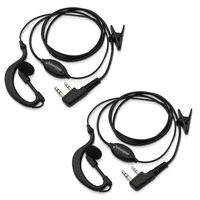 abcGoodefg 2 Pin Walkie Talkie Earpiece Headset with Mic for Baofeng UV-5R BF-888S Kenwood Arcshell Retevis H-777 RT21 RT22 Two Way Radios 2 Pack