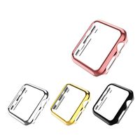 Leotop Compatible with Apple Watch Case 44mm 40mm, Super Thin PC Plated Bumper Protector Shiny Cover Lightweight Shell Shockproof Frame Accessories Compatible iWatch Series 5 4 (4 Color Pack, 40mm)