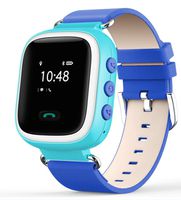 Unlocked Smart Watch Android/iOS GPS Tracker Location Anti-Lost SOS for Children Kids (Blue)
