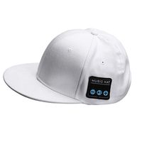 Bluetooth Cap, Bluetooth Beanie Speaker hat Bluetooth Beanie hat Wireless Baseball Cap Music Cap Sports hat Outdoor Leisure Cap for Man&Woman White