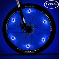 MACYWELL Bike Spoke Lights 6 Pack Led Bike Wheel Lights with Batteries Included Plus 6 Extra CR2032 Batteries Cycling Bicycle Decoration