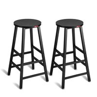 Mr IRONSTONE Pub Height Bar Stools Set of 2 , 27.7" Pub Dining Height Stools Bistro Table Chairs (Black)