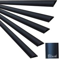 ChordSavers ChordSaver Floor Cord Cover Wire Cable Protector - Black - 36" (3 Feet) [5 Pack]