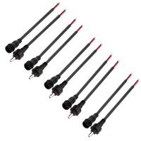 ALITOVE 5 Pairs 2 Pin 2 Core DC Power Cable Jack Adapter Connector Male Female Plug LED Connector Waterproof IP65 with 20cm 22AWG 2X 0.3mm² Cable 17mm Nut for 5050 2835 5630 3528 LED Strip Lights