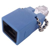 Shaxon Ethernet Rollover Adapter RJ48C Jack to RJ45 Male, Blue (MARFM-LB-B)