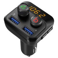 FM Transmitter with Bass Booster, Bluetooth 5.0 FM Transmitter Wireless Radio Adapter, FM Transmitter LED Display