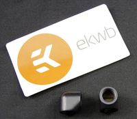 EKWB EK-AF G1/4" Female to Female 90° Angled Fitting, Black