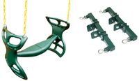 Eastern Jungle Gym Heavy-Duty Plastic Horse Glider Swing Seat Set Including Back-to-Back Glider for Two Kids and Brackets