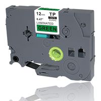 WJHHC 1Pack Great Quality Compatible for Brother P-Touch Laminated TZ 731 tze-731 Tz Label Tape Cartridge TZE TZe-731 Black on Green 12mmx8m 0.47" x 26.2'