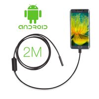GBB 7mm Android Endoscope OTG Micro USB Endoscope Waterproof Borescopes Inspection Camera with 6 LED and 2M Cable