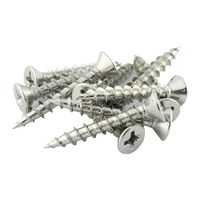 Rok Hardware #7 x 1" Deep/Coarse Thread Phillips Flat Head Screws Nickel Plated, 100 Pack