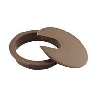 Rok Hardware 3" (76mm) Round Computer Desk Table Port Wire Cable Cord Organizer Hole Cover Grommet ROKRG3BRN (3", Brown, 1)