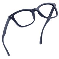 LifeArt Blue Light Blocking Glasses, Anti Eyestrain, Computer Reading/Gaming/TV Glasses for Women Men, Anti UV, Anti Glare (Navy, 0.50 Magnification)