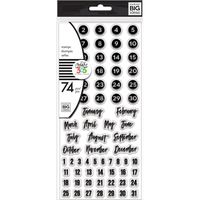 me & my BIG ideas The Happy Planner 74 Clear Dates Stamps CLS-05