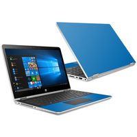 MightySkins Skin Compatible with HP Pavilion x360 15.6" (2018) - Solid Blue | Protective, Durable, and Unique Vinyl Decal wrap Cover | Easy to Apply, Remove, and Change Styles | Made in The USA