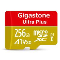 Gigastone Micro SD Card 256GB Micro SDXC A1 V30 U3 C10 High Speed Memory Card Class10 UHS-1