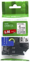 LM Tapes - Compatible with Brother PT-D210 Label Printer 6mm Black on Matte Silver Compatible TZe P-Touch Tape (1/4" 0.23 Laminated) for ptouch Model PTD210 Label Maker