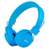 SODEE Folding Stereo Wired Headphones for Kids,Girls Headphones,Boys Headphone,in-line Microphone Remote Control Adjustable Over Ear Headphone Kids Headsets with Soft Earpads for Cellphones(Blue)