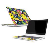 Mightyskins Skin Compatible with Lenovo Chromebook C330 (2018) - Peace Smile | Protective, Durable, and Unique Vinyl Decal Wrap Cover | Easy to Apply, Remove, and Change Styles | Made in The USA