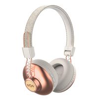 House of Marley, Positive Vibration 2 Wireless Headphones Noise Isolating, In-Line 1-Button Mic on Cable, Removable Tangle-Free Cable, Long Battery Life, Foldable On-Ear Design Copper