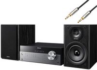 Sony Bluetooth Hi-Fi Home Audio Stereo Sound System with Single Disc Cd Player Plus 6ft Kubicle Aux Cable Bundle