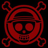 One Piece Anime Logo - Cartoon Decal Vinyl Removable Decorative Sticker for Wall, Car, Ipad, Macbook, Laptop, Bike, Helmet, Small Appliances, Music Instruments, Motorcycle, Suitcase (red, 5.5")