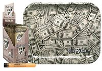 Skunk Brand Rolling Tray with Skunk Brand Hemp Wraps (25 Packs/Full Box) and Hippie Butler XL Kewl Tube