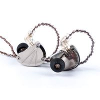 KB Ear KB10 in Ear Monitor Headphone, 5 Drivers High Resolution Stage Monitor HiFi Earphone with Detachable 2 Pin Cable(No Microphone, Silver Black)