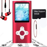 MP3 Player/MP4 Player, Hotechs MP3 Music Player Slim Classic Digital LCD 1.82'' Screen Mini USB Port with FM Radio, Voice Record