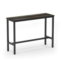 Teraves Bar Table with Solid Metal Frame,Counter Height Table Kitchen Bar Table for Dining Room,Living Room (47.24", Black Oak)